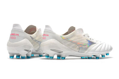 Mizuno Morelia Neo 2 FG Low-Tops Football Boots - White/Silver/Blue