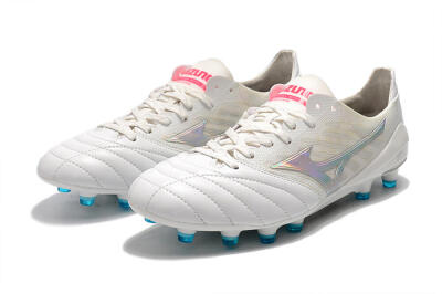Mizuno Morelia Neo 2 FG Low-Tops Football Boots - White/Silver/Blue