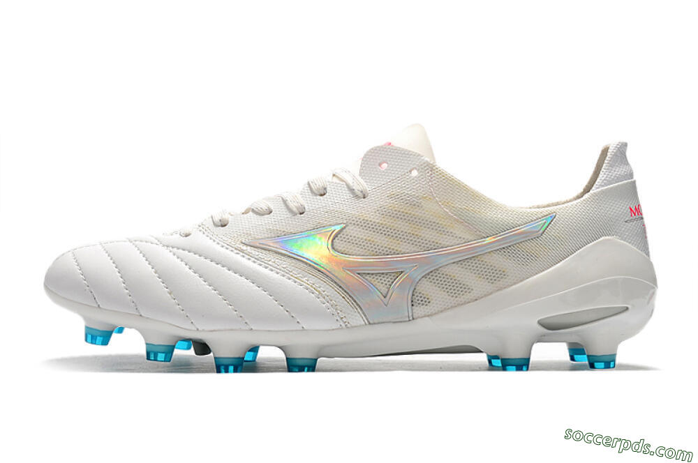 Mizuno Morelia Neo 2 FG Low-Tops Football Boots - White/Silver/Blue 2