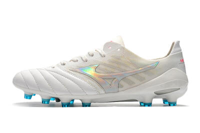 Mizuno Morelia Neo 2 FG Low-Tops Football Boots - White/Silver/Blue