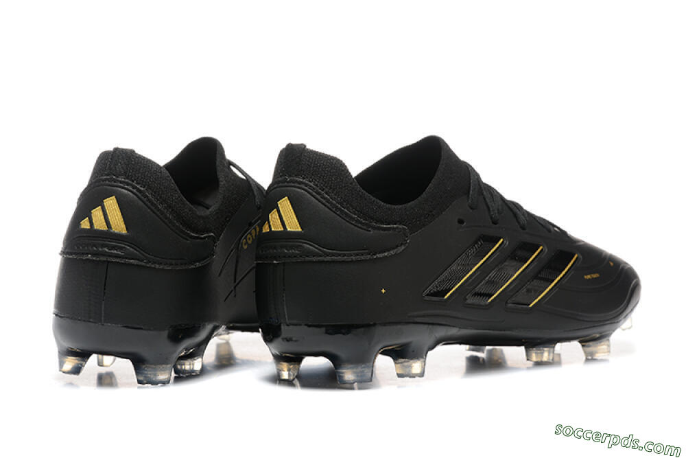 Adidas Copa Pure 2+ FG Low-Tops Football Boots - Black/Gold/Blue 9