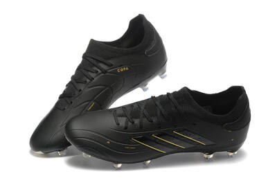 Adidas Copa Pure 2+ FG Low-Tops Football Boots - Black/Gold/Blue