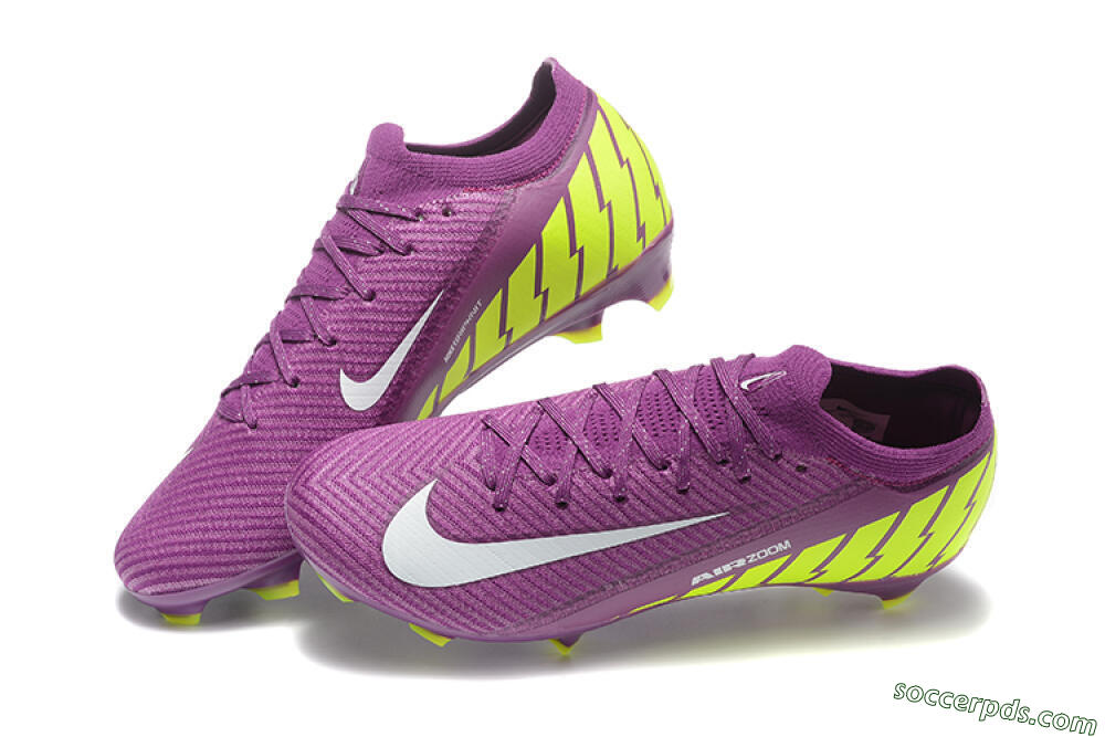 Nike Air Zoom Mercurial Vapor 16 Elite FG Low-Tops Football Boots - Purple/White/Yellow 6