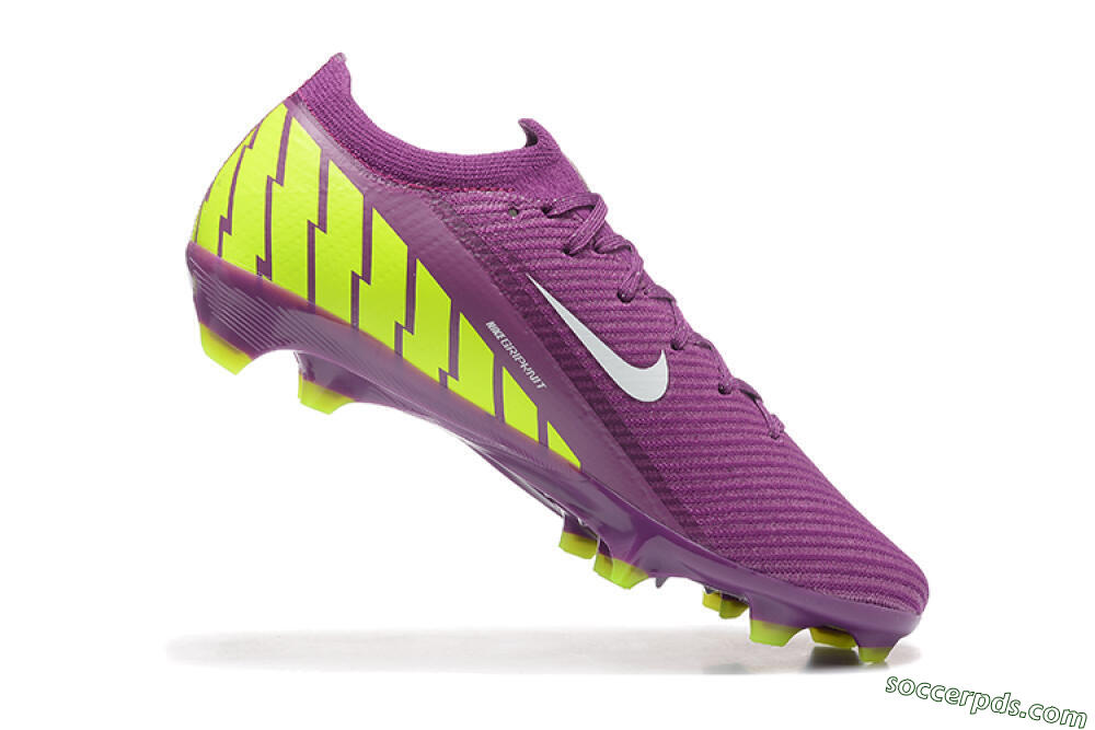 Nike Air Zoom Mercurial Vapor 16 Elite FG Low-Tops Football Boots - Purple/White/Yellow 7