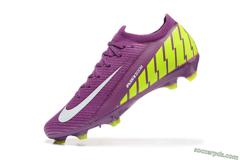 Nike Air Zoom Mercurial Vapor 16 Elite FG Low-Tops Football Boots - Purple/White/Yellow 8