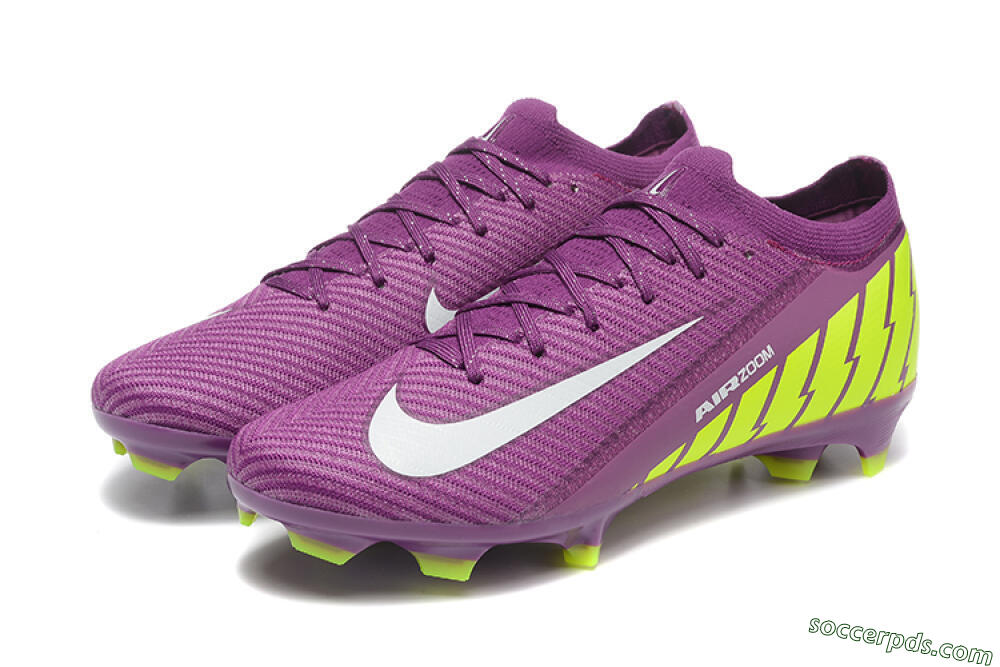 Nike Air Zoom Mercurial Vapor 16 Elite FG Low-Tops Football Boots - Purple/White/Yellow 5
