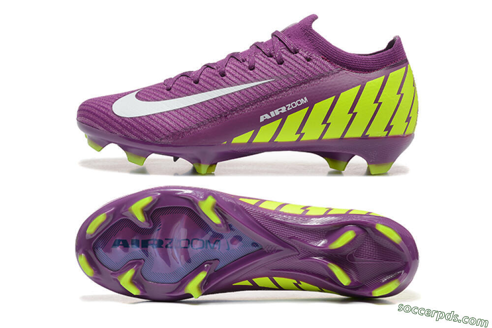 Nike Air Zoom Mercurial Vapor 16 Elite FG Low-Tops Football Boots - Purple/White/Yellow 0