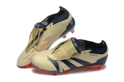 Adidas Predator Elite Foldover Tongue FG Low-Tops Football Boots - Gold/Blue/Red