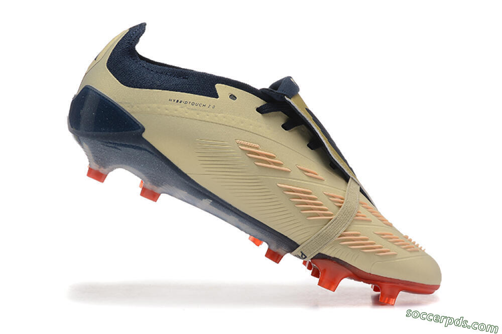 Adidas Predator Elite Foldover Tongue FG Low-Tops Football Boots - Gold/Blue/Red 7