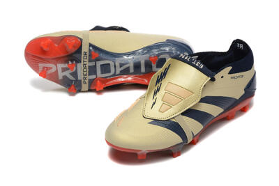 Adidas Predator Elite Foldover Tongue FG Low-Tops Football Boots - Gold/Blue/Red