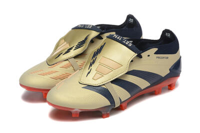 Adidas Predator Elite Foldover Tongue FG Low-Tops Football Boots - Gold/Blue/Red