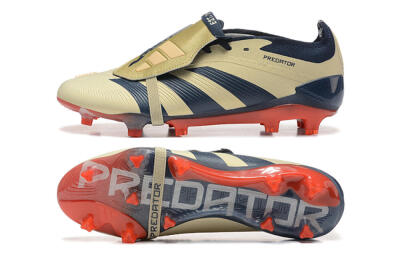 Adidas Predator Elite Foldover Tongue FG Low-Tops Football Boots - Gold/Blue/Red