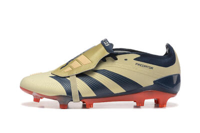 Adidas Predator Elite Foldover Tongue FG Low-Tops Football Boots - Gold/Blue/Red