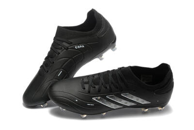 Adidas Copa Pure 2+ FG Low-Tops Football Boots - Black/Silver/Blue