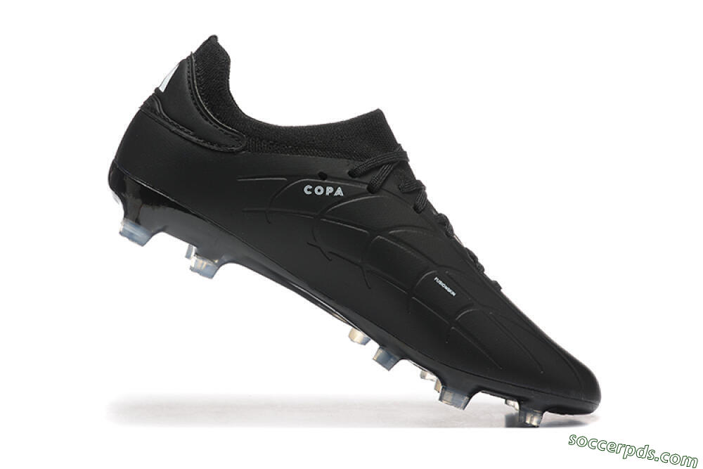 Adidas Copa Pure 2+ FG Low-Tops Football Boots - Black/Silver/Blue 7