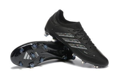 Adidas Copa Pure 2+ FG Low-Tops Football Boots - Black/Silver/Blue