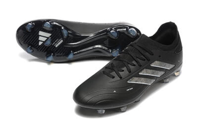 Adidas Copa Pure 2+ FG Low-Tops Football Boots - Black/Silver/Blue