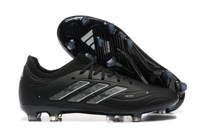 Adidas Copa Pure 2+ FG Low-Tops Football Boots - Black/Silver/Blue