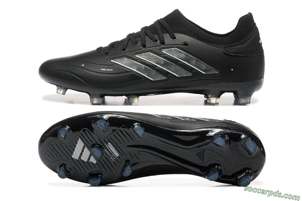 Adidas Copa Pure 2+ FG Low-Tops Football Boots - Black/Silver/Blue 0
