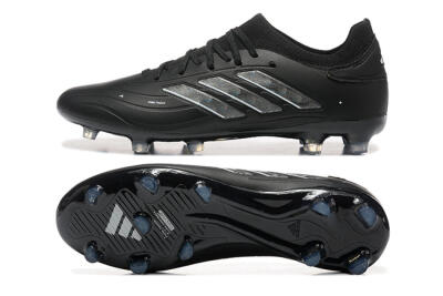 Adidas Copa Pure 2+ FG Low-Tops Football Boots - Black/Silver/Blue