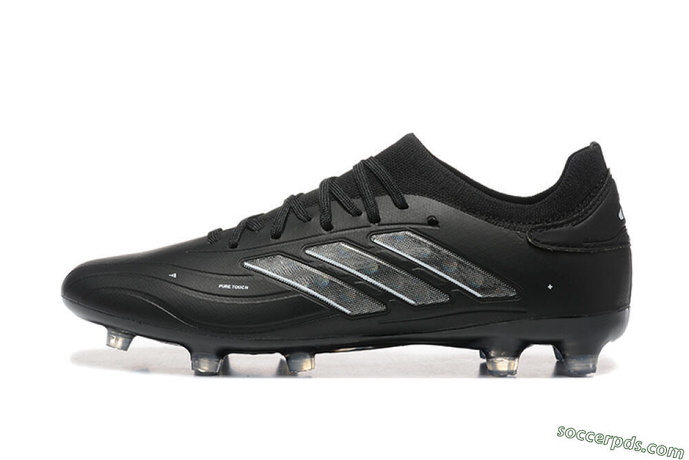 Adidas Copa Pure 2+ FG Low-Tops Football Boots - Black/Silver/Blue 2