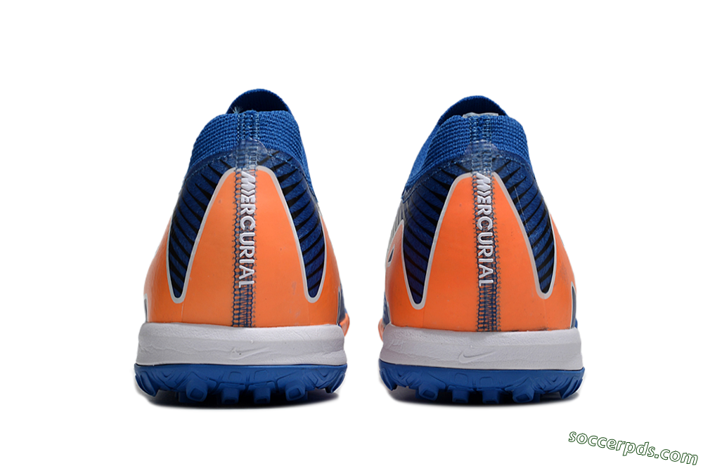 Nike Air Zoom Mercurial Vapor 16 Elite TF Low-Tops Football Shoes - Blue/White/Orange 5