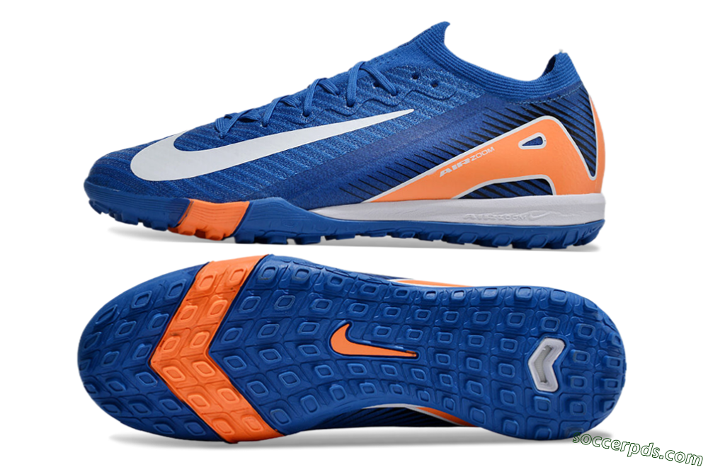 Nike Air Zoom Mercurial Vapor 16 Elite TF Low-Tops Football Shoes - Blue/White/Orange 0
