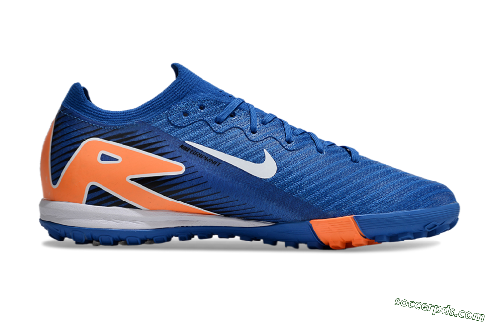 Nike Air Zoom Mercurial Vapor 16 Elite TF Low-Tops Football Shoes - Blue/White/Orange 6