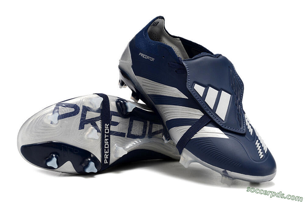 Adidas Predator Elite Foldover Tongue FG Low-Tops Football Boots - Blue/Silver/White 3