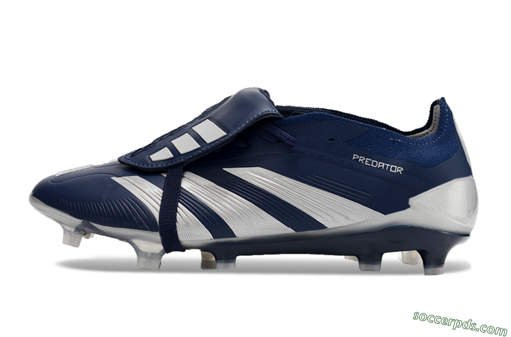 Adidas Predator Elite Foldover Tongue FG Low-Tops Football Boots - Blue/Silver/White 2