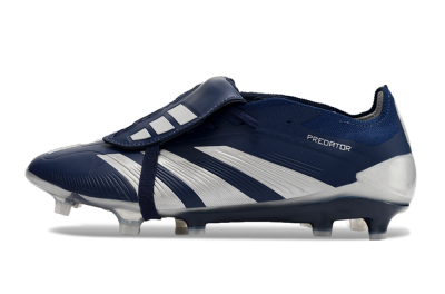 Adidas Predator Elite Foldover Tongue FG Low-Tops Football Boots - Blue/Silver/White