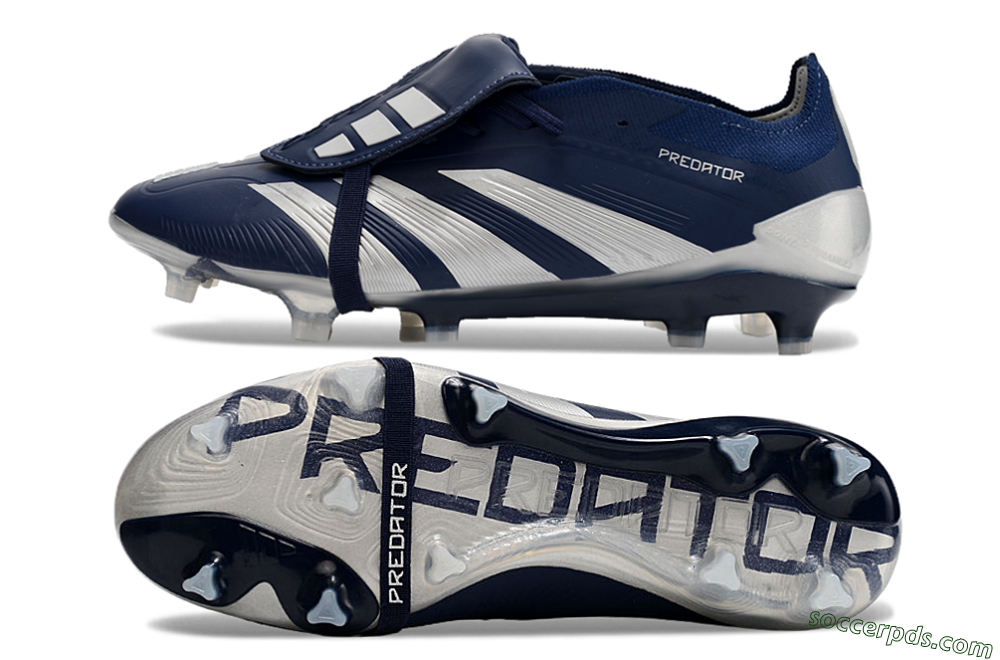 Adidas Predator Elite Foldover Tongue FG Low-Tops Football Boots - Blue/Silver/White 0