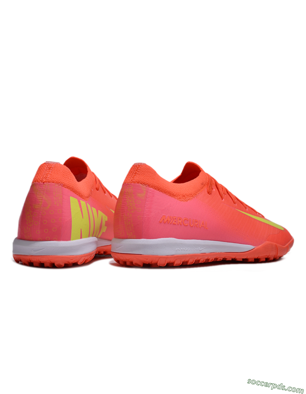 Nike Air Zoom Mercurial Vapor 16 Elite TF Low-Tops Football Shoes - Pink/Yellow/White 6