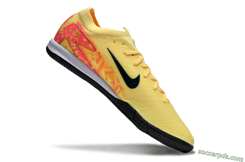 Nike Air Zoom Mercurial Vapor 16 Elite IC Low-Tops Football Shoes - Yellow/Black/Red 4