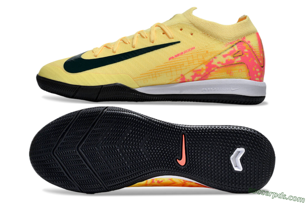 Nike Air Zoom Mercurial Vapor 16 Elite IC Low-Tops Football Shoes - Yellow/Black/Red 0