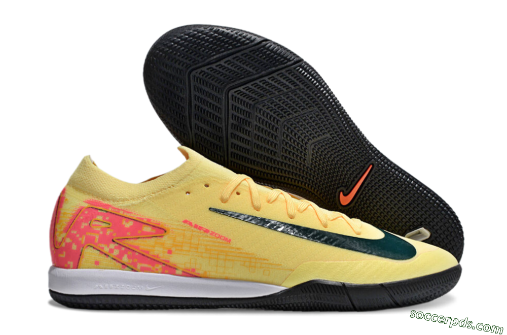 Nike Air Zoom Mercurial Vapor 16 Elite IC Low-Tops Football Shoes - Yellow/Black/Red 1