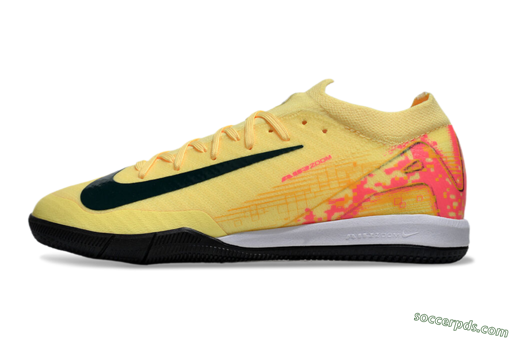 Nike Air Zoom Mercurial Vapor 16 Elite IC Low-Tops Football Shoes - Yellow/Black/Red 2