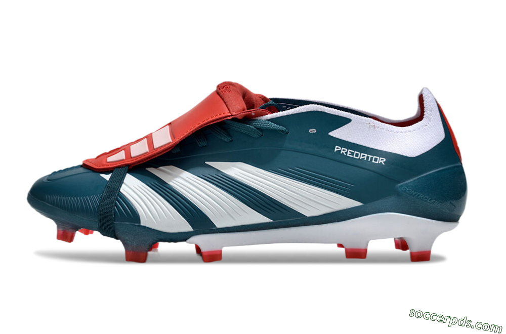 Adidas Predator Elite Foldover Tongue FG Low-Tops Football Boots - Green/White/Red 2