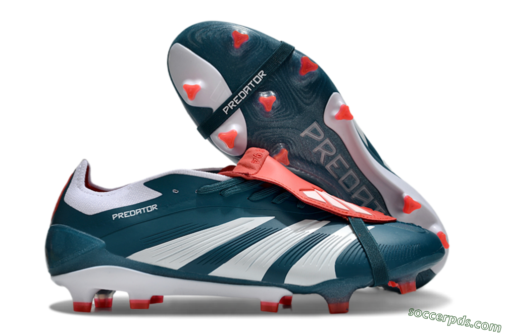 Adidas Predator Elite Foldover Tongue FG Low-Tops Football Boots - Green/White/Red 1