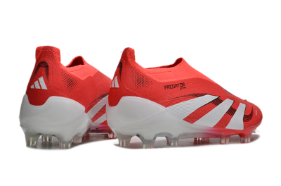 Adidas Predator+ 24 Laceless FG Low-Tops Football Boots - Red/White/Black