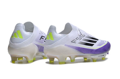 Adidas F50+ Elite Lightstrike Pro FG Low-Tops Football Boots - White/Black/Purple