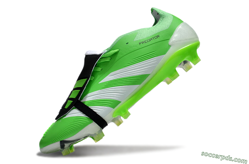 Adidas Predator Elite Foldover Tongue FG Low-Tops Football Boots - Green/White/Black 5