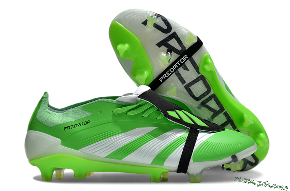 Adidas Predator Elite Foldover Tongue FG Low-Tops Football Boots - Green/White/Black 1