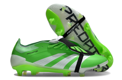Adidas Predator Elite Foldover Tongue FG Low-Tops Football Boots - Green/White/Black