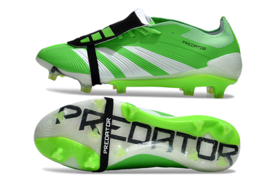 Adidas Predator Elite Foldover Tongue FG Low-Tops Football Boots - Green/White/Black