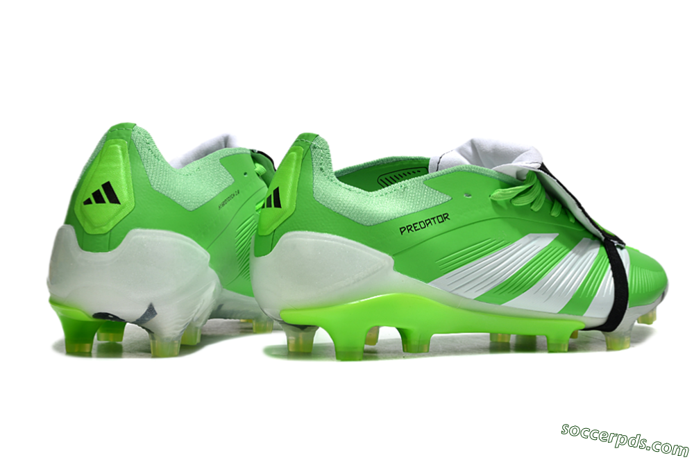 Adidas Predator Elite Foldover Tongue FG Low-Tops Football Boots - Green/White/Black 6