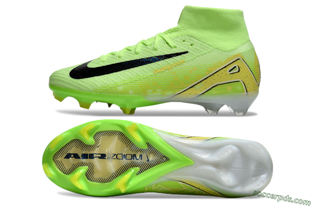 Nike Air Zoom Mercurial Superfly 10 Elite FG High-Tops Football Boots - Green/Black/White 0