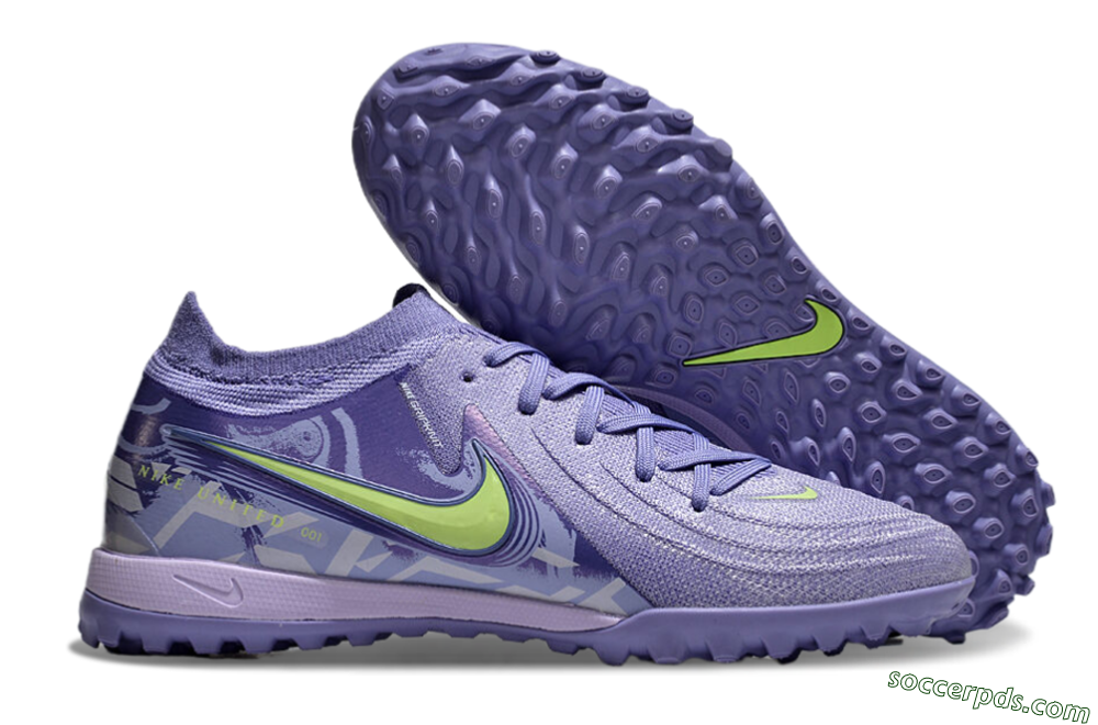 Nike Phantom GX 2 Elite TF Low-Tops Football Shoes - Purple/Yellow/White 1