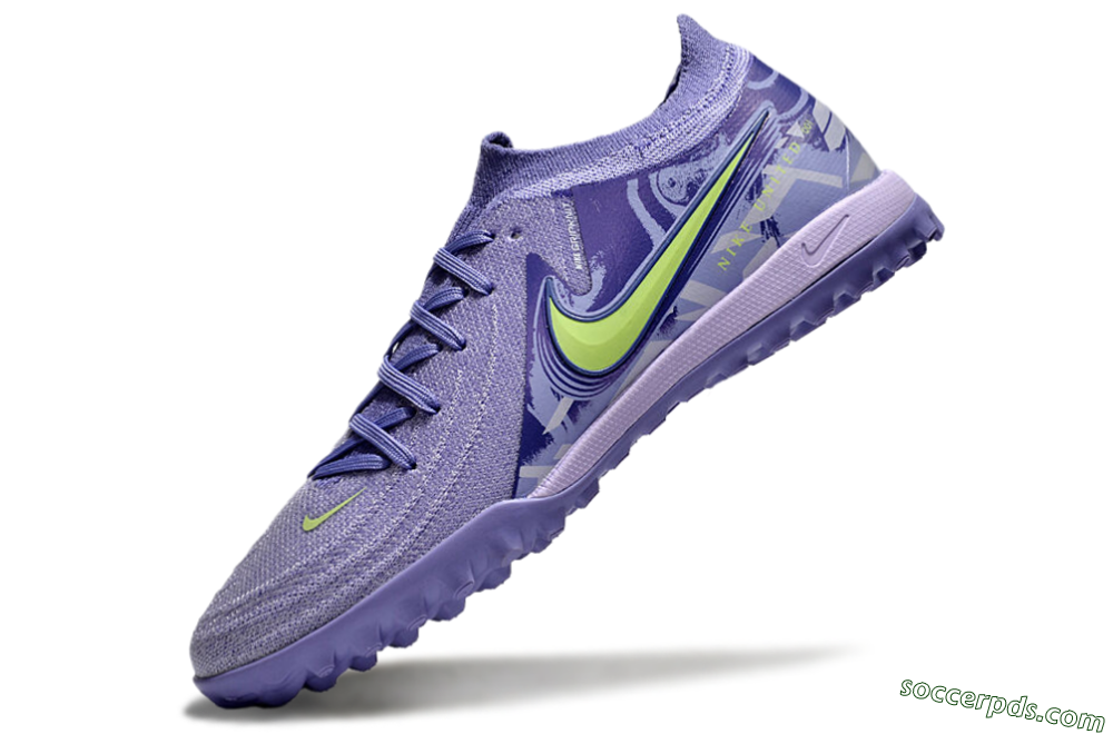 Nike Phantom GX 2 Elite TF Low-Tops Football Shoes - Purple/Yellow/White 5