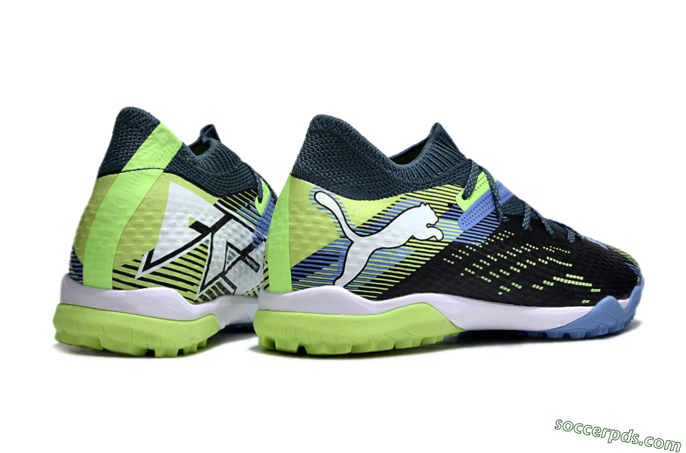 Puma Future Ultimate TF Low-Tops Football Shoes - Black/Yellow/Blue 6